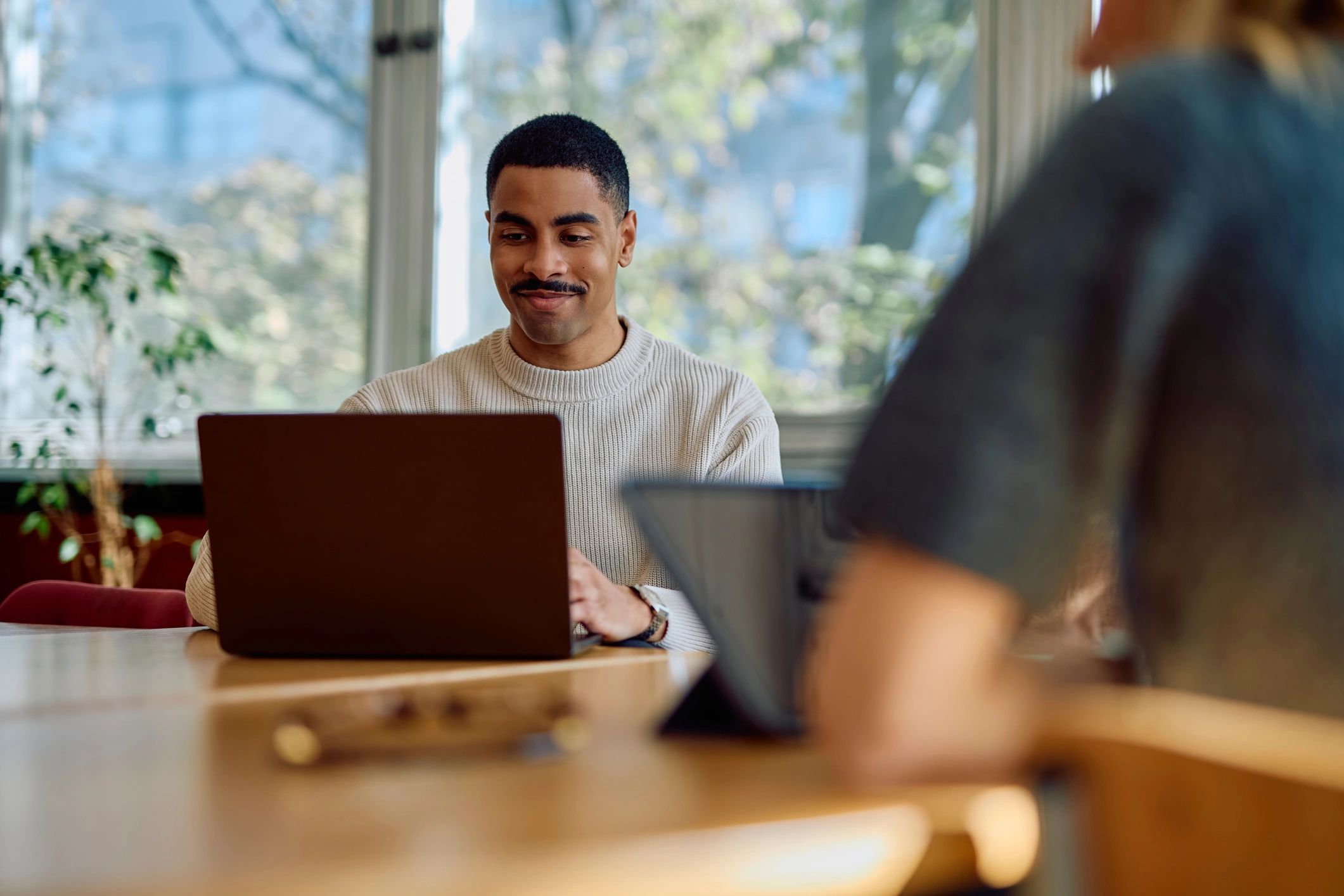 diverse people learning technology online modern